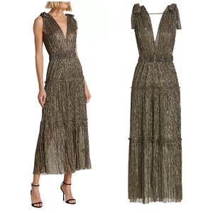 Sabina Musayev Metallic Maxi Dress